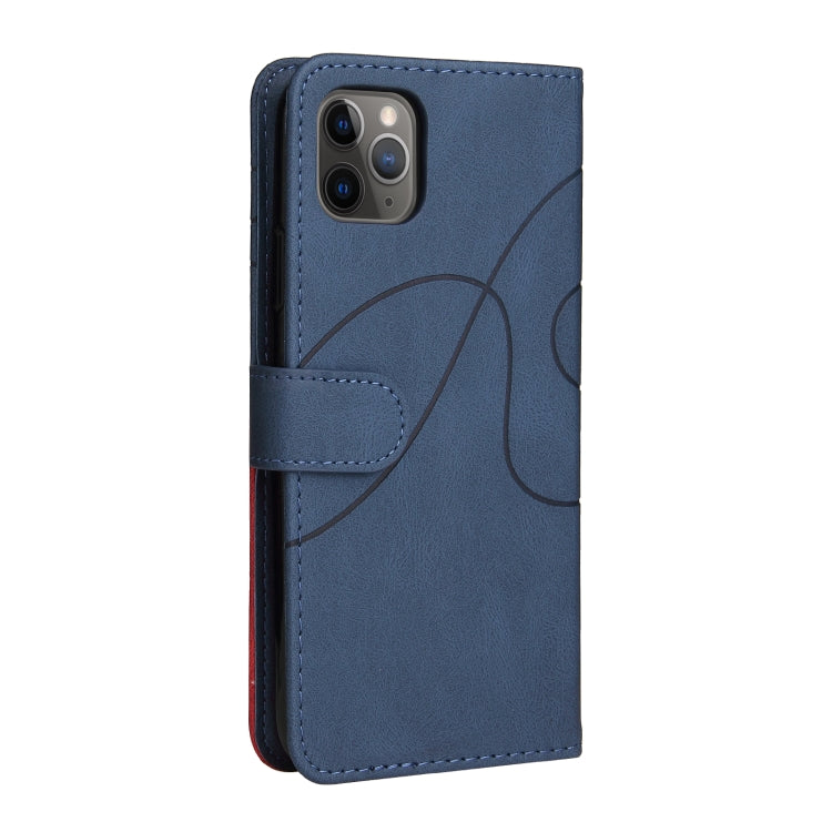 For iPhone 11 Pro Max Dual-color Splicing Horizontal Flip PU Leather Case with Holder & Card Slots & Wallet