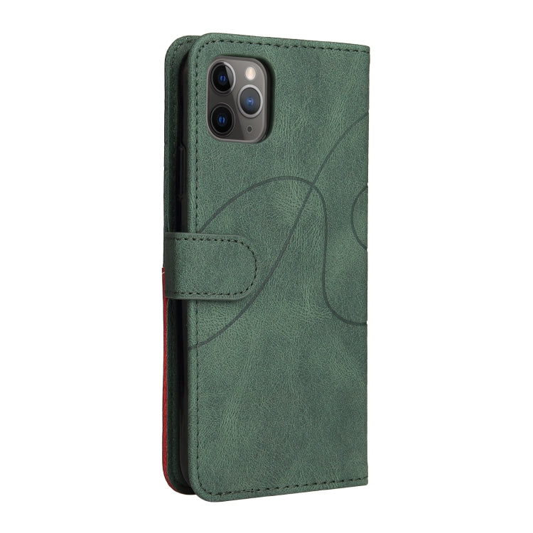 For iPhone 11 Pro Max Dual-color Splicing Horizontal Flip PU Leather Case with Holder & Card Slots & Wallet