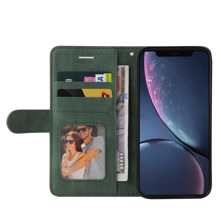 For iPhone 11 Pro Max Dual-color Splicing Horizontal Flip PU Leather Case with Holder & Card Slots & Wallet