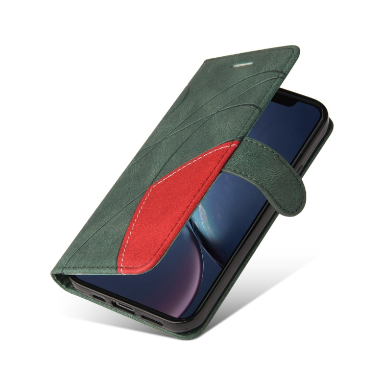 For iPhone 11 Pro Max Dual-color Splicing Horizontal Flip PU Leather Case with Holder & Card Slots & Wallet