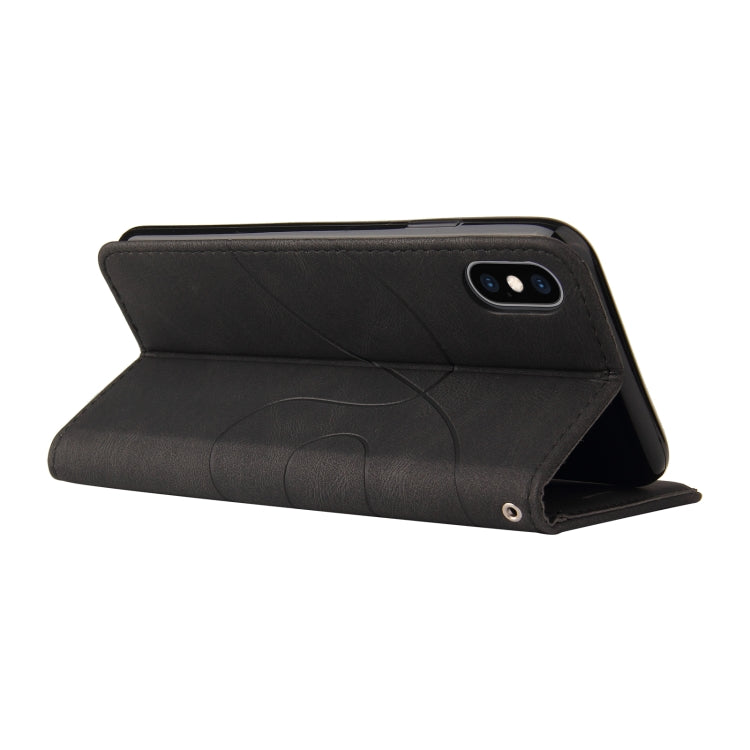 For iPhone XS Max Dual-color Splicing Horizontal Flip PU Leather Case with Holder & Card Slots & Wallet