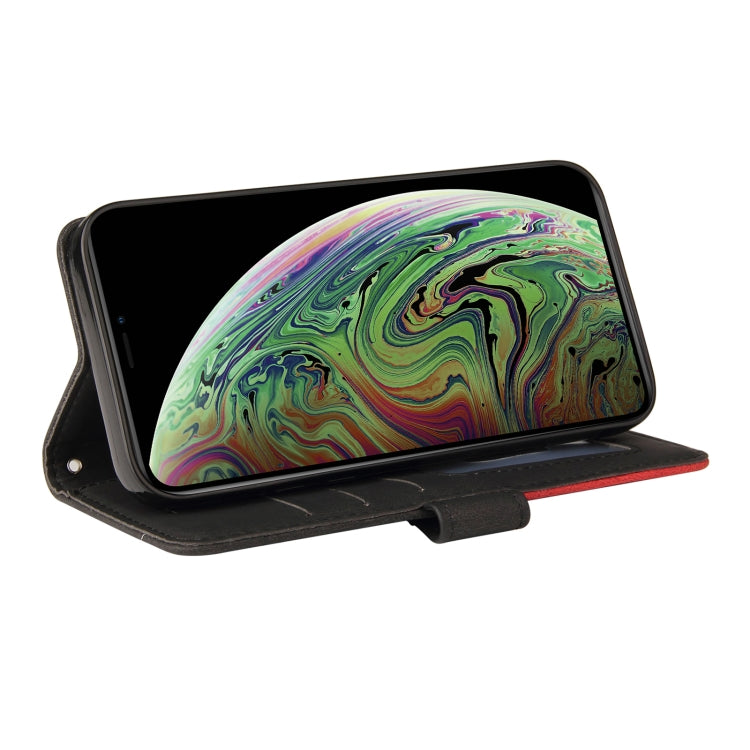 For iPhone XS Max Dual-color Splicing Horizontal Flip PU Leather Case with Holder & Card Slots & Wallet