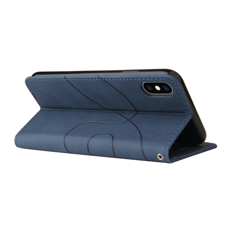 For iPhone XS Max Dual-color Splicing Horizontal Flip PU Leather Case with Holder & Card Slots & Wallet