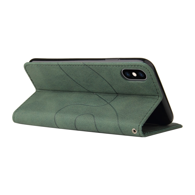 For iPhone XS Max Dual-color Splicing Horizontal Flip PU Leather Case with Holder & Card Slots & Wallet
