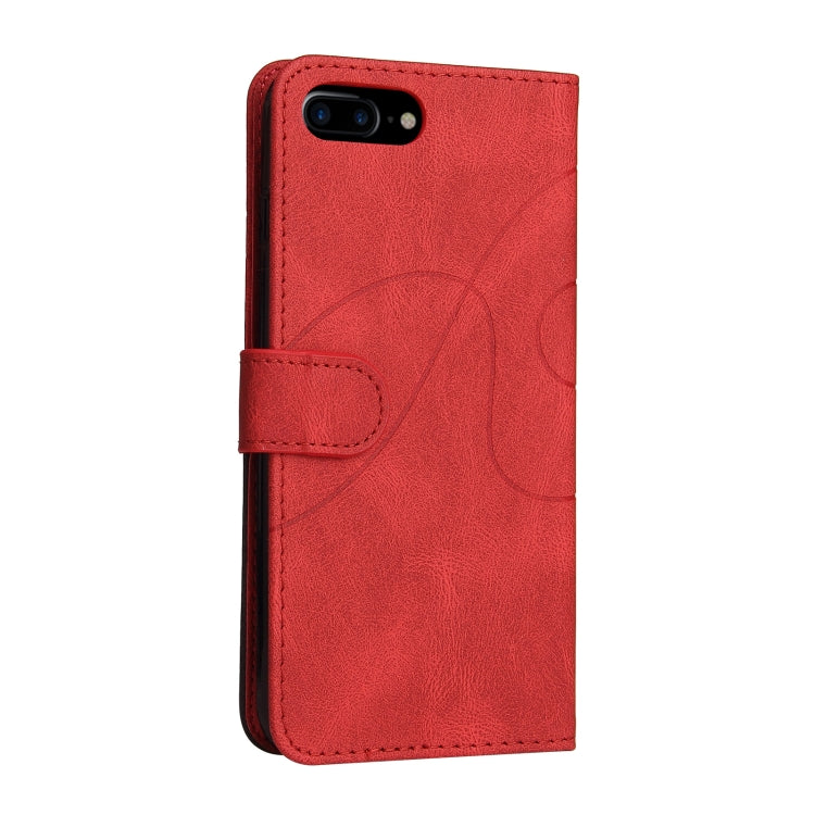 Dual-color Splicing Horizontal Flip PU Leather Case with Holder & Card Slots & Wallet For iPhone 8 Plus / 7 Plus