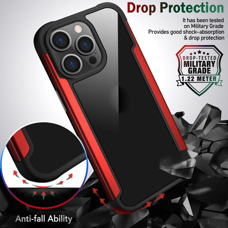 For iPhone 13 Pro Max Iron Man Series Metal PC + TPU Protective Case