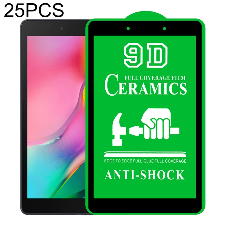 For Samsung Galaxy Tab A 8.0 2019 T290/T295 25 PCS 9D Full Screen Full Glue Ceramic Film