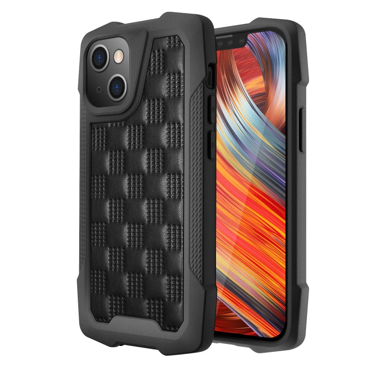 For iPhone 13 mini 3D Embossed PU+PC+TPU Non-slip Shockproof Protective Case