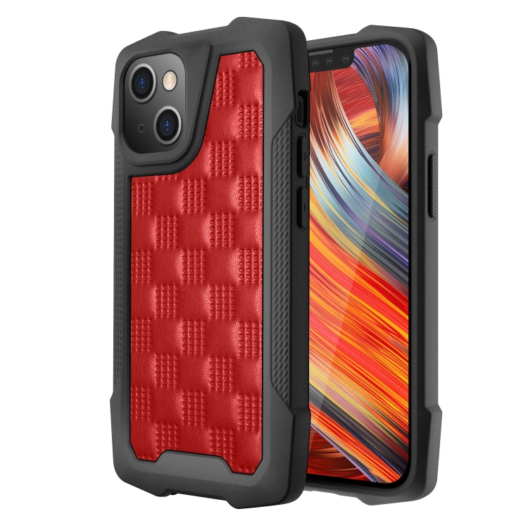 For iPhone 13 mini 3D Embossed PU+PC+TPU Non-slip Shockproof Protective Case