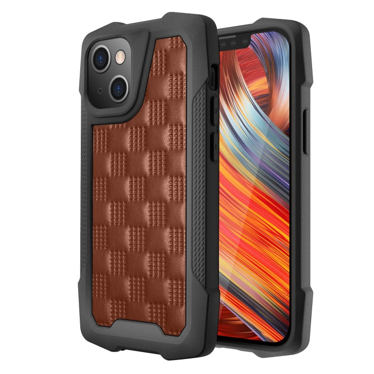 For iPhone 13 mini 3D Embossed PU+PC+TPU Non-slip Shockproof Protective Case