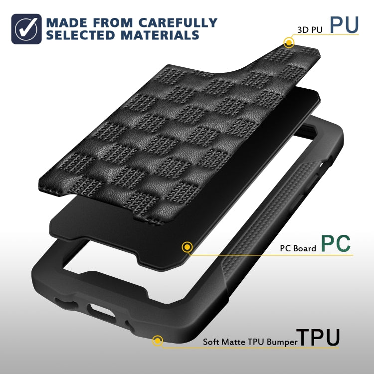 For iPhone 13 mini 3D Embossed PU+PC+TPU Non-slip Shockproof Protective Case