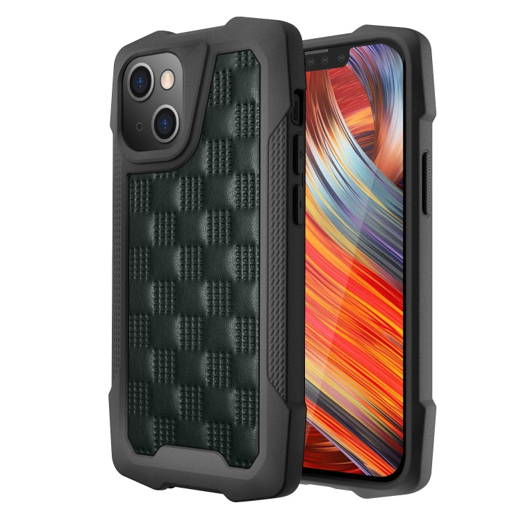 For iPhone 13 mini 3D Embossed PU+PC+TPU Non-slip Shockproof Protective Case