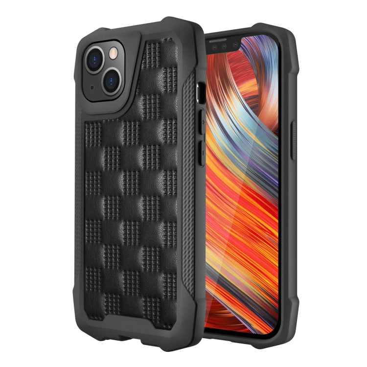 For iPhone 13 3D Embossed PU+PC+TPU Non-slip Shockproof Protective Case
