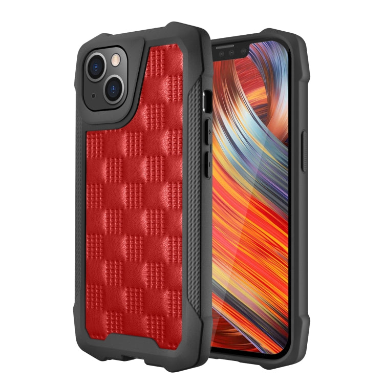 For iPhone 13 3D Embossed PU+PC+TPU Non-slip Shockproof Protective Case