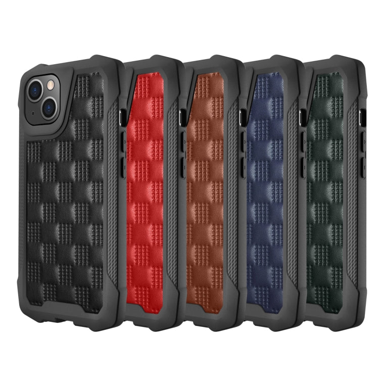 For iPhone 13 3D Embossed PU+PC+TPU Non-slip Shockproof Protective Case