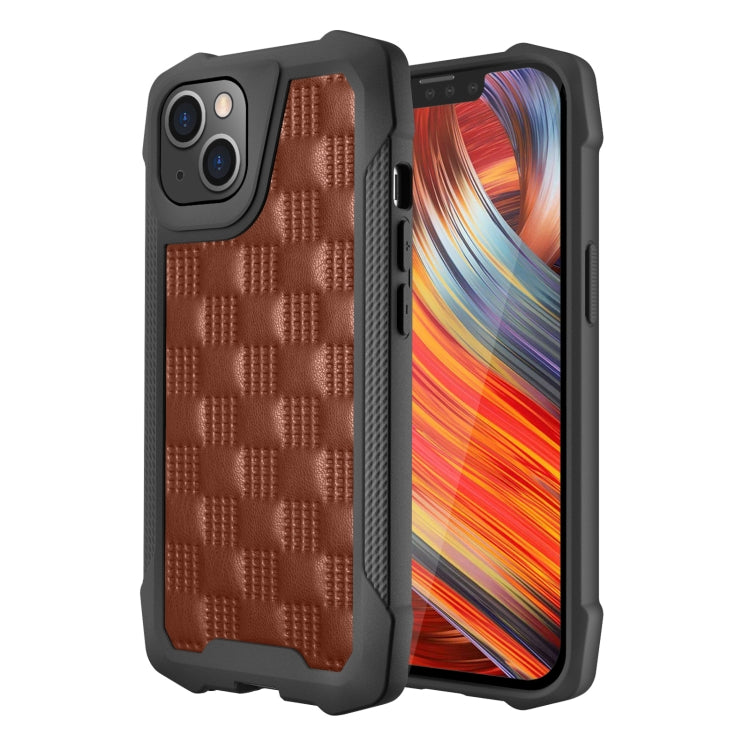 For iPhone 13 3D Embossed PU+PC+TPU Non-slip Shockproof Protective Case