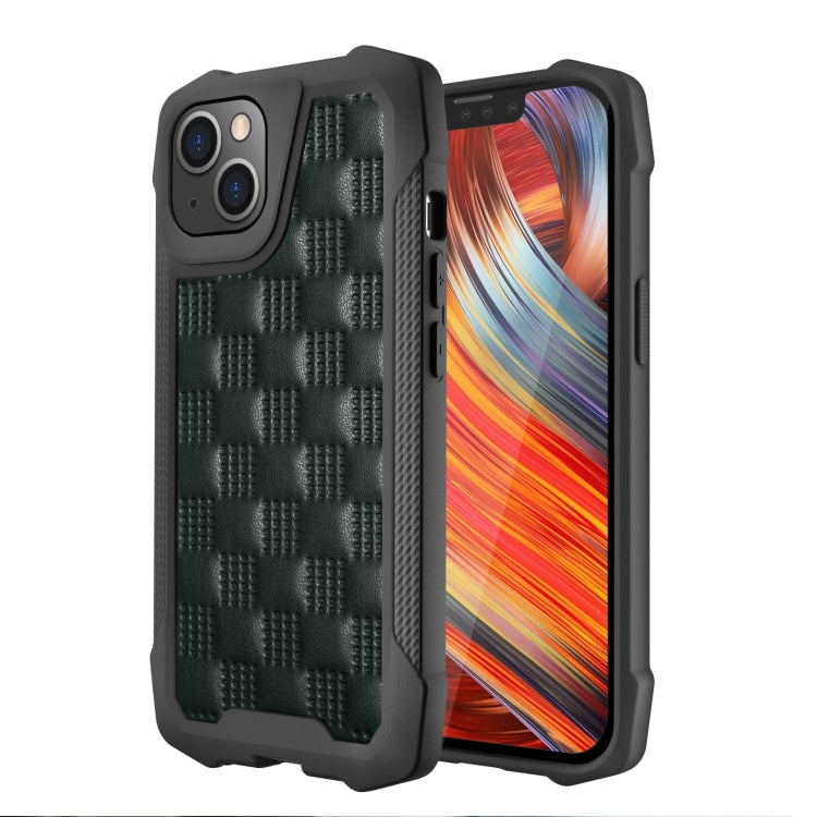 For iPhone 13 3D Embossed PU+PC+TPU Non-slip Shockproof Protective Case
