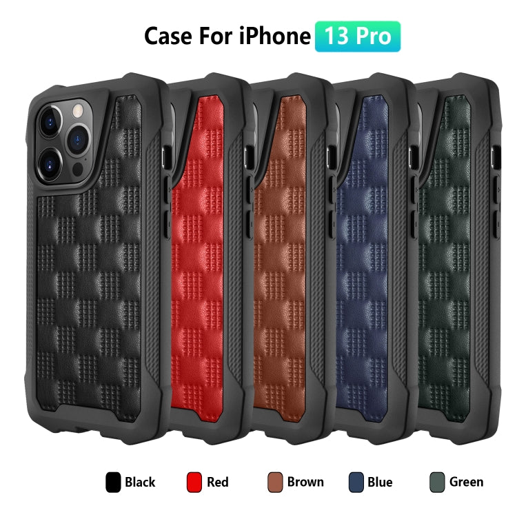 For iPhone 13 Pro 3D Embossed PU+PC+TPU Non-slip Shockproof Protective Case