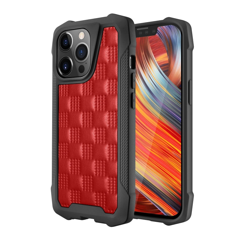 For iPhone 13 Pro 3D Embossed PU+PC+TPU Non-slip Shockproof Protective Case
