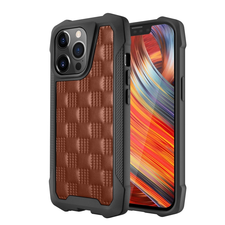 For iPhone 13 Pro 3D Embossed PU+PC+TPU Non-slip Shockproof Protective Case