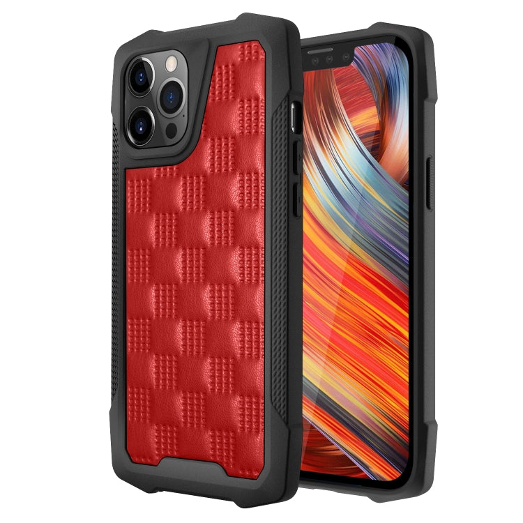 For iPhone 13 Pro Max 3D Embossed PU+PC+TPU Non-slip Shockproof Protective Case