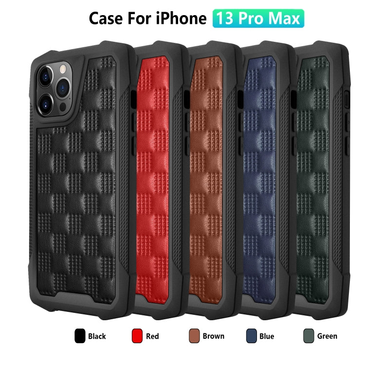 For iPhone 13 Pro Max 3D Embossed PU+PC+TPU Non-slip Shockproof Protective Case