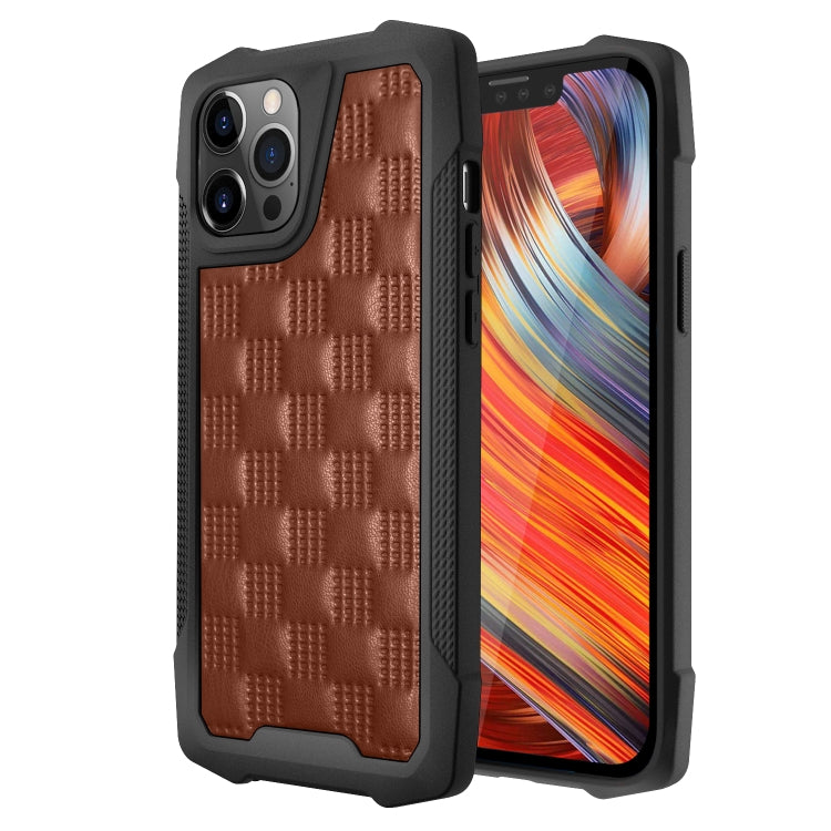 For iPhone 13 Pro Max 3D Embossed PU+PC+TPU Non-slip Shockproof Protective Case