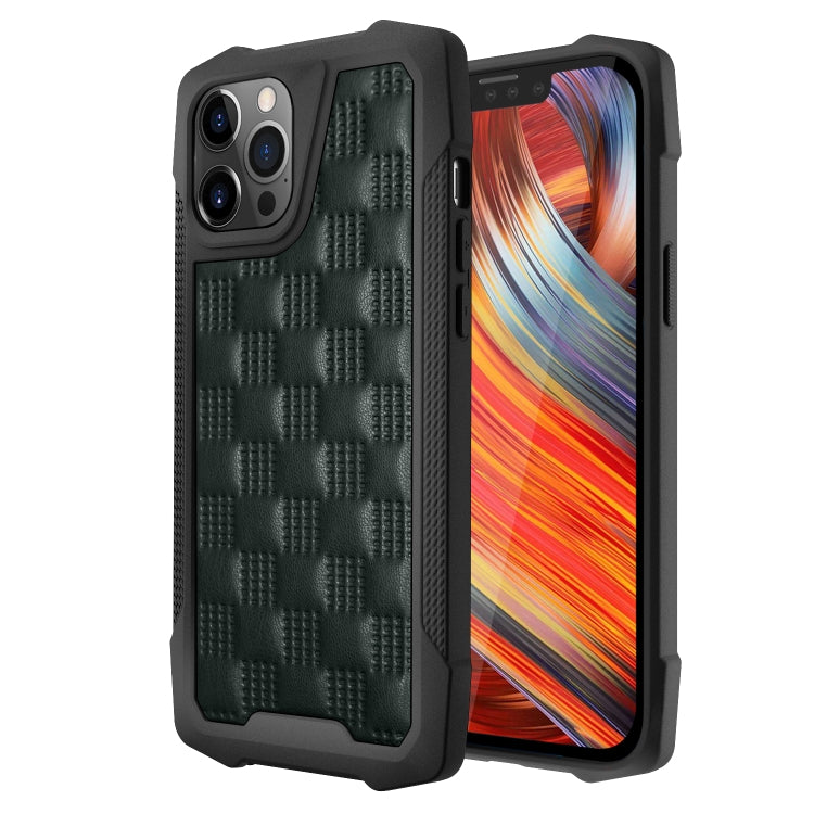 For iPhone 13 Pro Max 3D Embossed PU+PC+TPU Non-slip Shockproof Protective Case