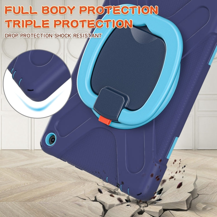 Silicone + PC Protective Case with Holder & Shoulder Strap For Amazon Kindle Fire HD 10 2021
