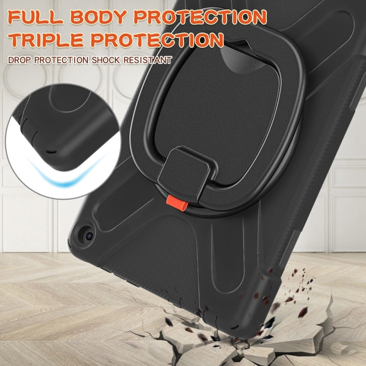 Silicone + PC Protective Case with Holder & Shoulder Strap For Amazon Kindle Fire HD 10 2021