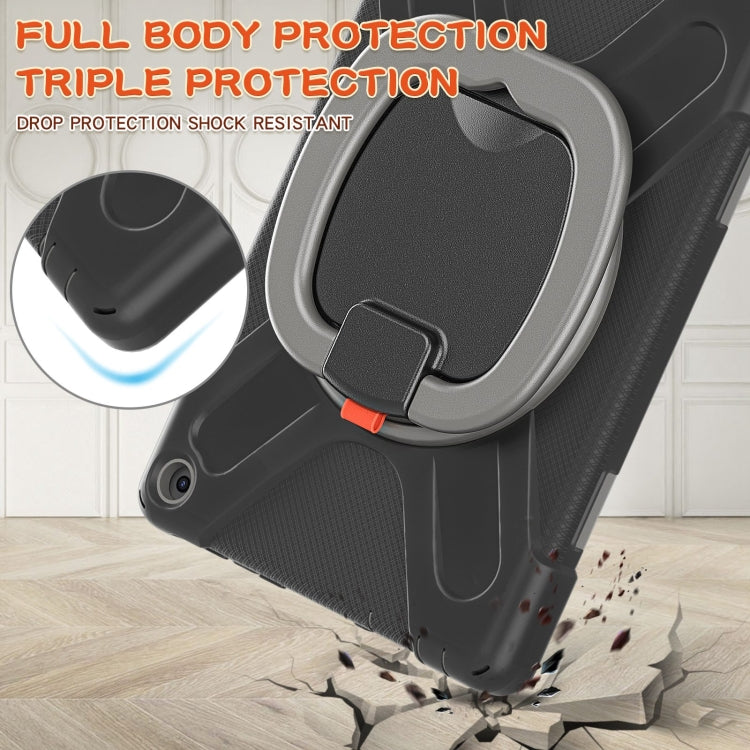 Silicone + PC Protective Case with Holder & Shoulder Strap For Amazon Kindle Fire HD 10 2021