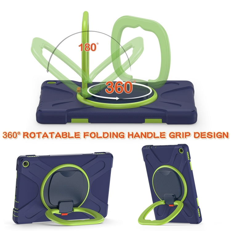 Silicone + PC Protective Case with Holder & Shoulder Strap For Amazon Kindle Fire HD 10 2021