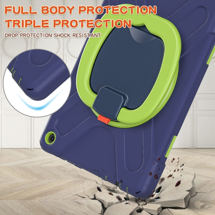 Silicone + PC Protective Case with Holder & Shoulder Strap For Amazon Kindle Fire HD 10 2021