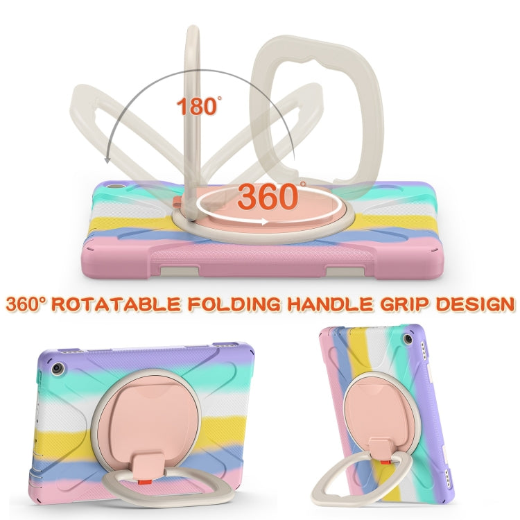 Silicone + PC Protective Case with Holder & Shoulder Strap For Amazon Kindle Fire HD 10 2021