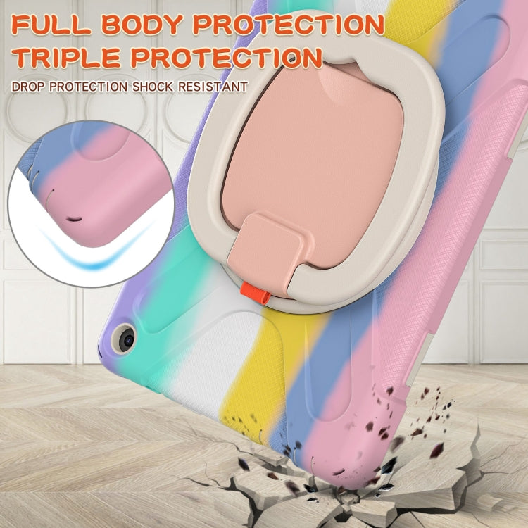 Silicone + PC Protective Case with Holder & Shoulder Strap For Amazon Kindle Fire HD 10 2021