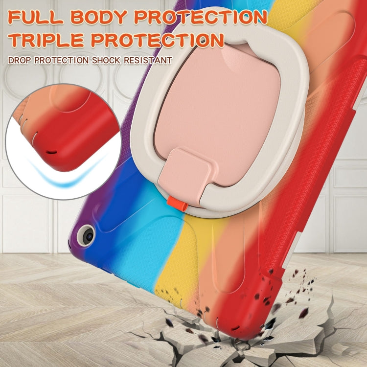 Silicone + PC Protective Case with Holder & Shoulder Strap For Amazon Kindle Fire HD 10 2021