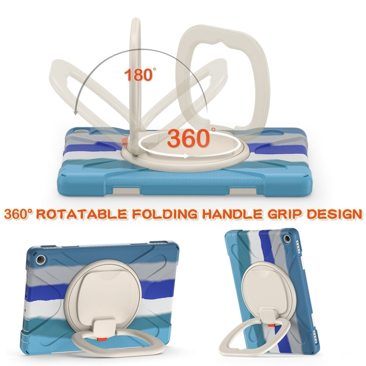 Silicone + PC Protective Case with Holder & Shoulder Strap For Amazon Kindle Fire HD 10 2021