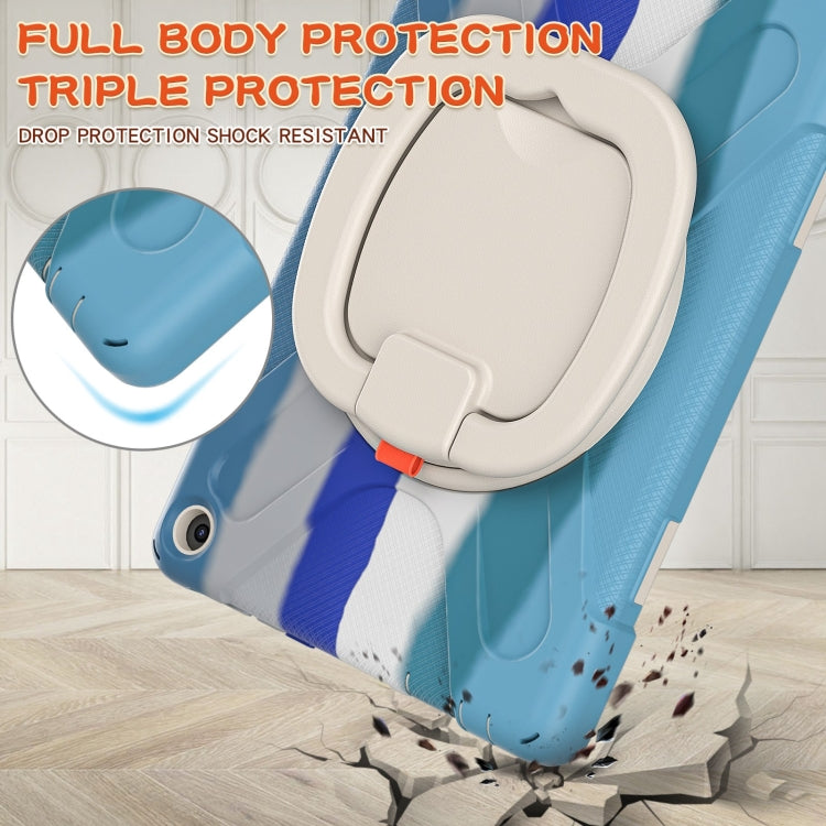 Silicone + PC Protective Case with Holder & Shoulder Strap For Amazon Kindle Fire HD 10 2021