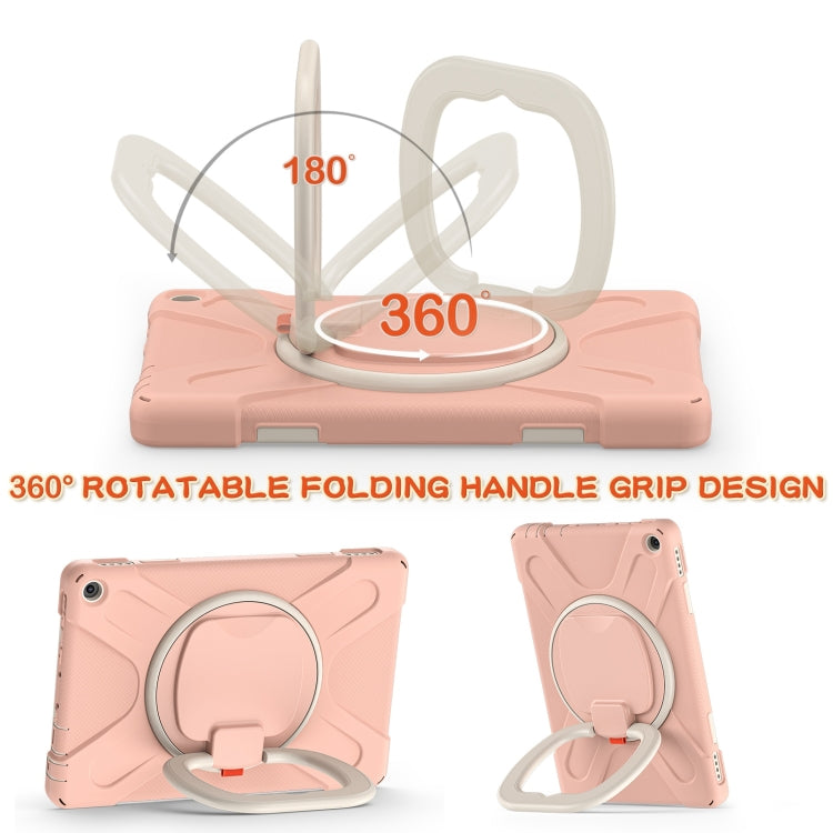 Silicone + PC Protective Case with Holder & Shoulder Strap For Amazon Kindle Fire HD 10 2021