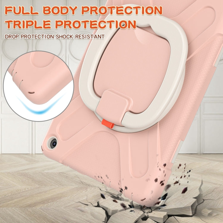 Silicone + PC Protective Case with Holder & Shoulder Strap For Amazon Kindle Fire HD 10 2021