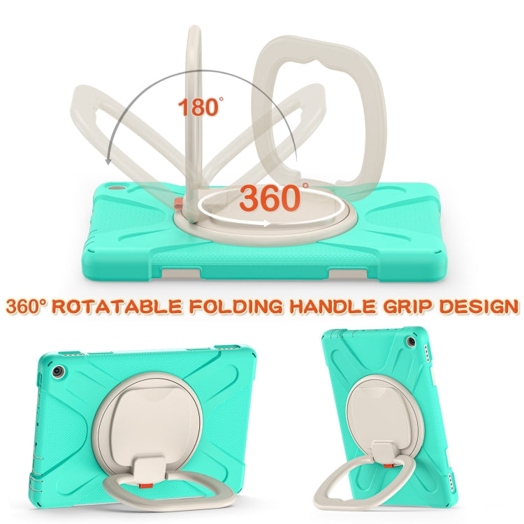 Silicone + PC Protective Case with Holder & Shoulder Strap For Amazon Kindle Fire HD 10 2021