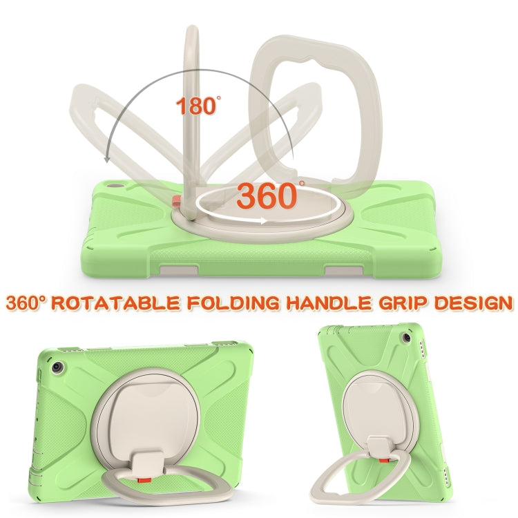 Silicone + PC Protective Case with Holder & Shoulder Strap For Amazon Kindle Fire HD 10 2021
