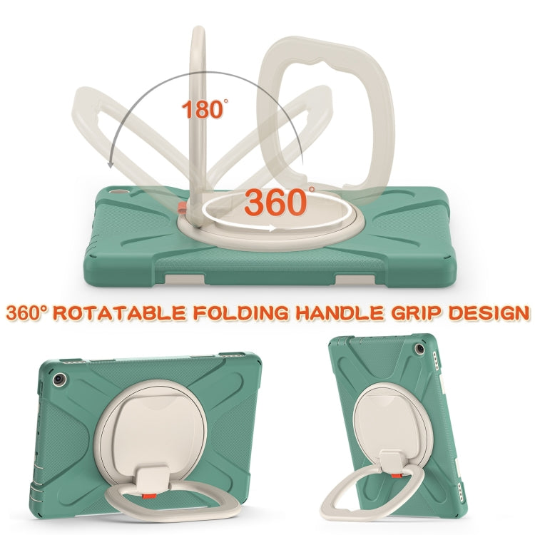 Silicone + PC Protective Case with Holder & Shoulder Strap For Amazon Kindle Fire HD 10 2021