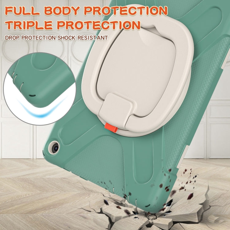 Silicone + PC Protective Case with Holder & Shoulder Strap For Amazon Kindle Fire HD 10 2021