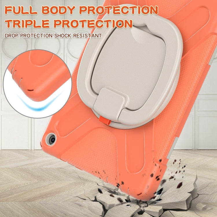 Silicone + PC Protective Case with Holder & Shoulder Strap For Amazon Kindle Fire HD 10 2021