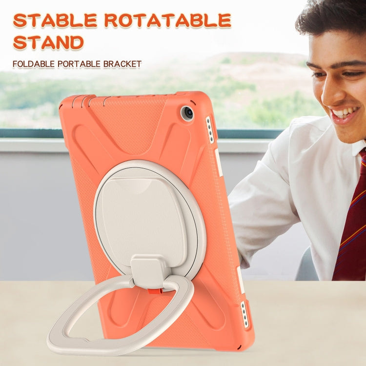 Silicone + PC Protective Case with Holder & Shoulder Strap For Amazon Kindle Fire HD 10 2021
