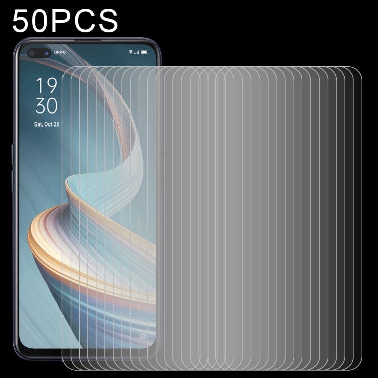 For OPPO Reno4 Z 5G 50 PCS 0.26mm 9H 2.5D Tempered Glass Film