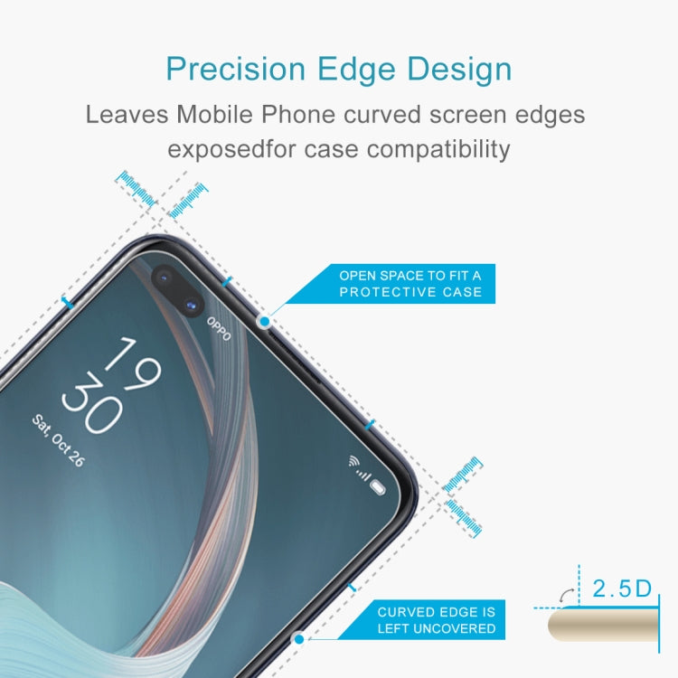 For OPPO Reno4 Z 5G 50 PCS 0.26mm 9H 2.5D Tempered Glass Film