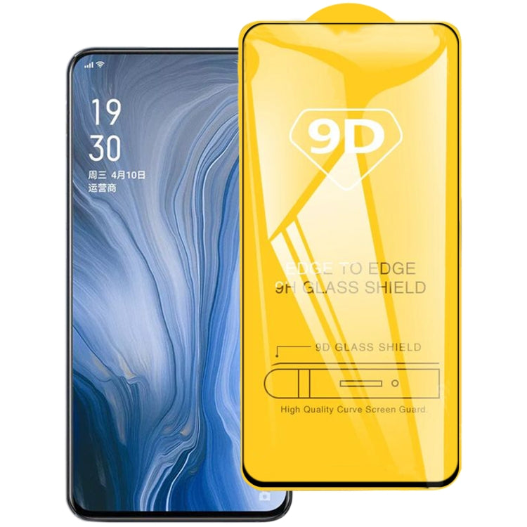 For OPPO Reno4 4G 9D Full Glue Full Screen Tempered Glass Film