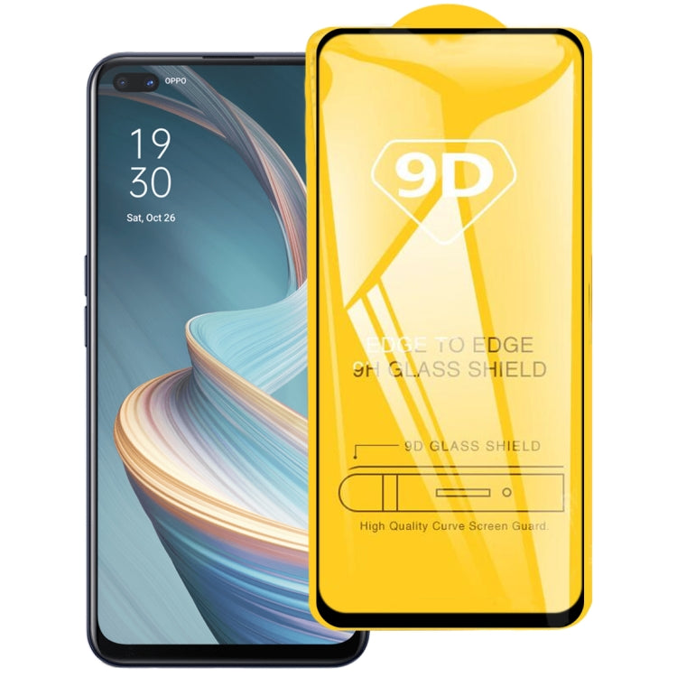 For OPPO Reno4 Z 5G 9D Full Glue Full Screen Tempered Glass Film